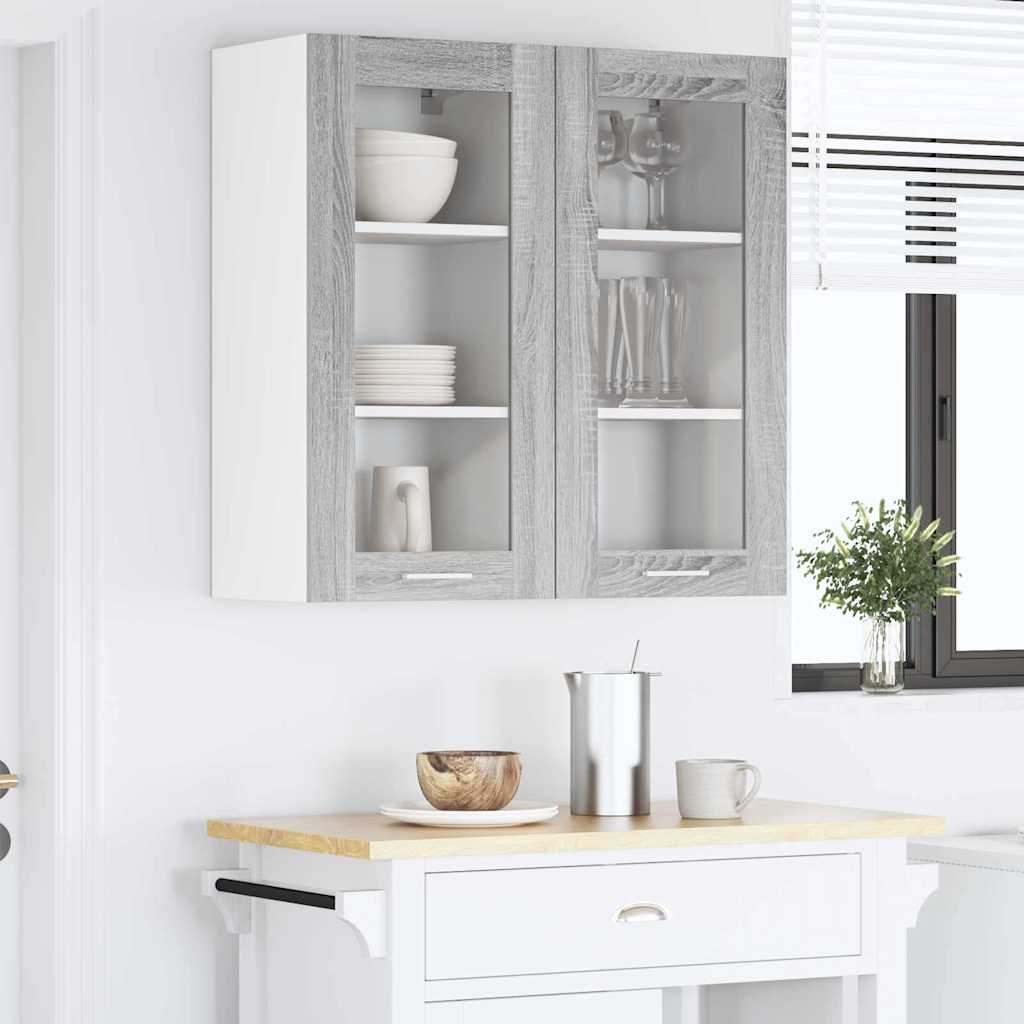 Wall Cabinet Riga 2 pcs Grey Sonoma 40 x 31 x 80 cm
