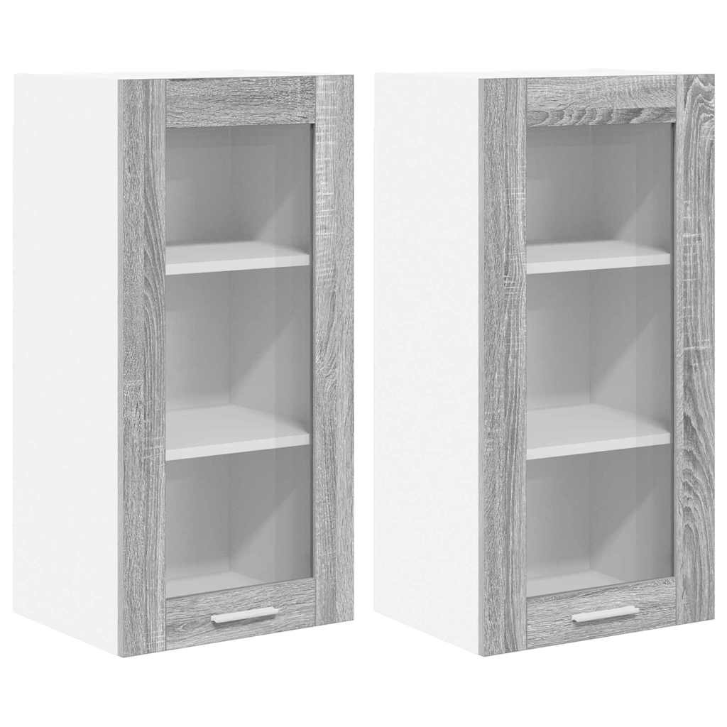 Wall Cabinet Riga 2 pcs Grey Sonoma 40 x 31 x 80 cm
