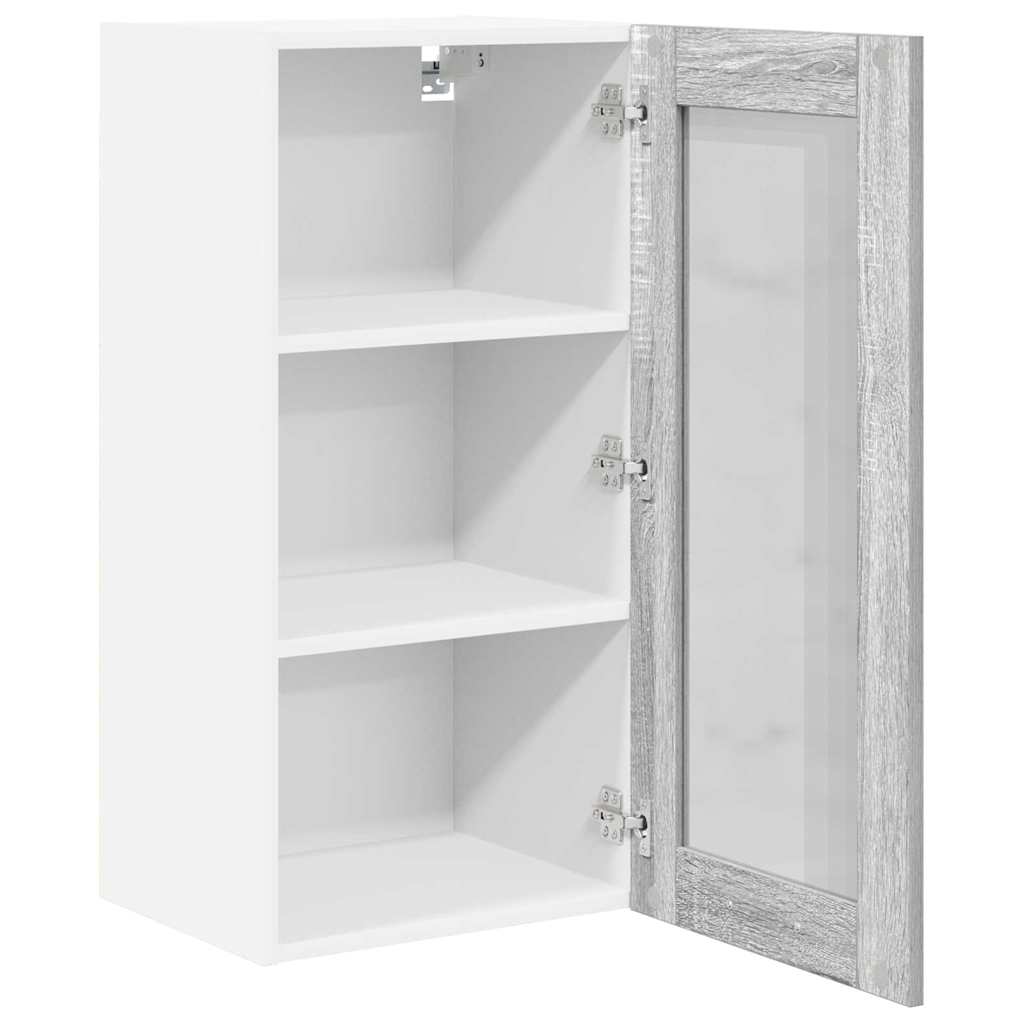 Wall Cabinet Riga 2 pcs Grey Sonoma 40 x 31 x 80 cm
