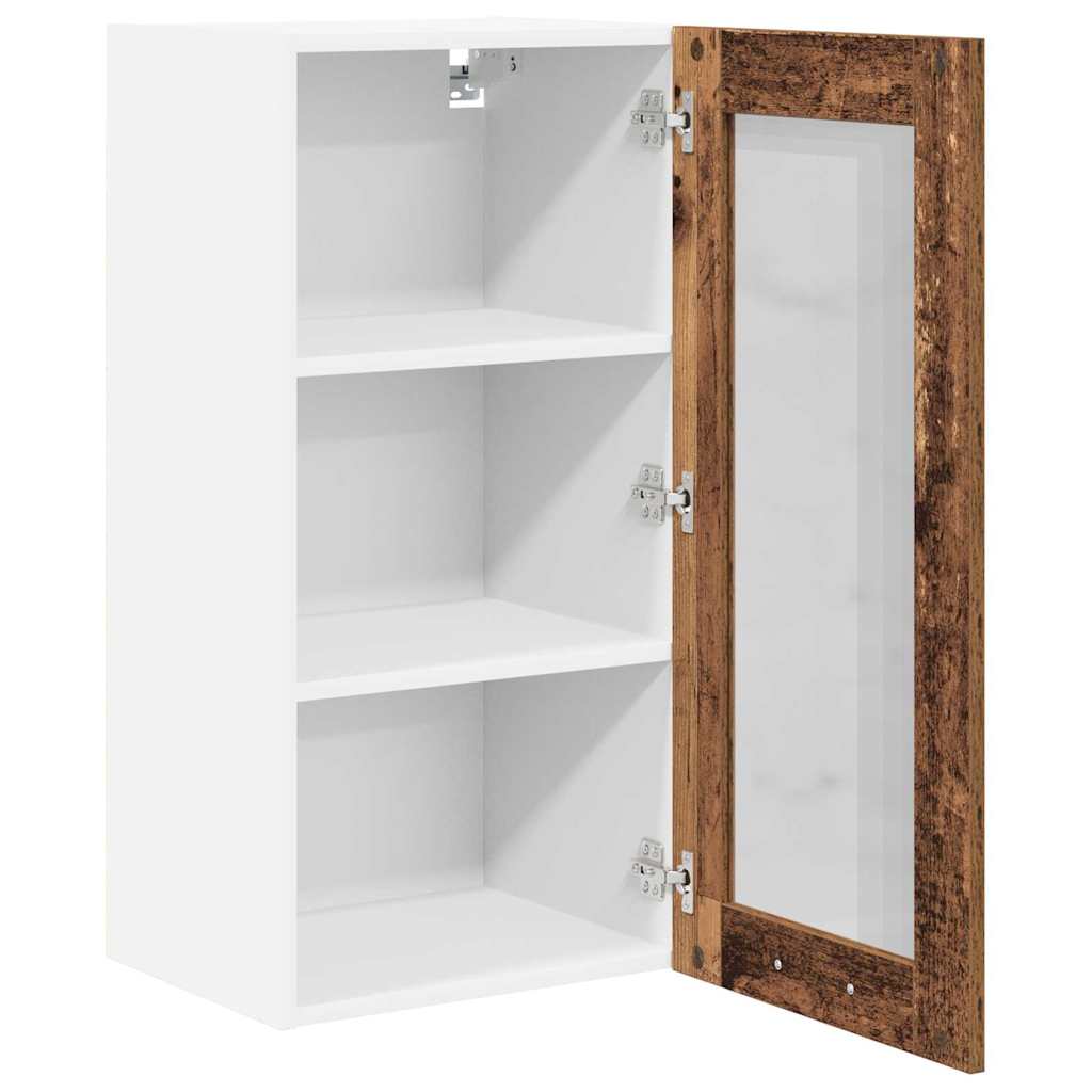 Wall Cabinet Riga 2 pcs Vintage Wood 40 x 31 x 80 cm