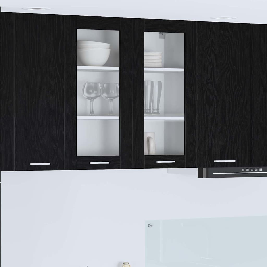 Wall cabinet Riga Black oak 80 x 31 x 80 cm
