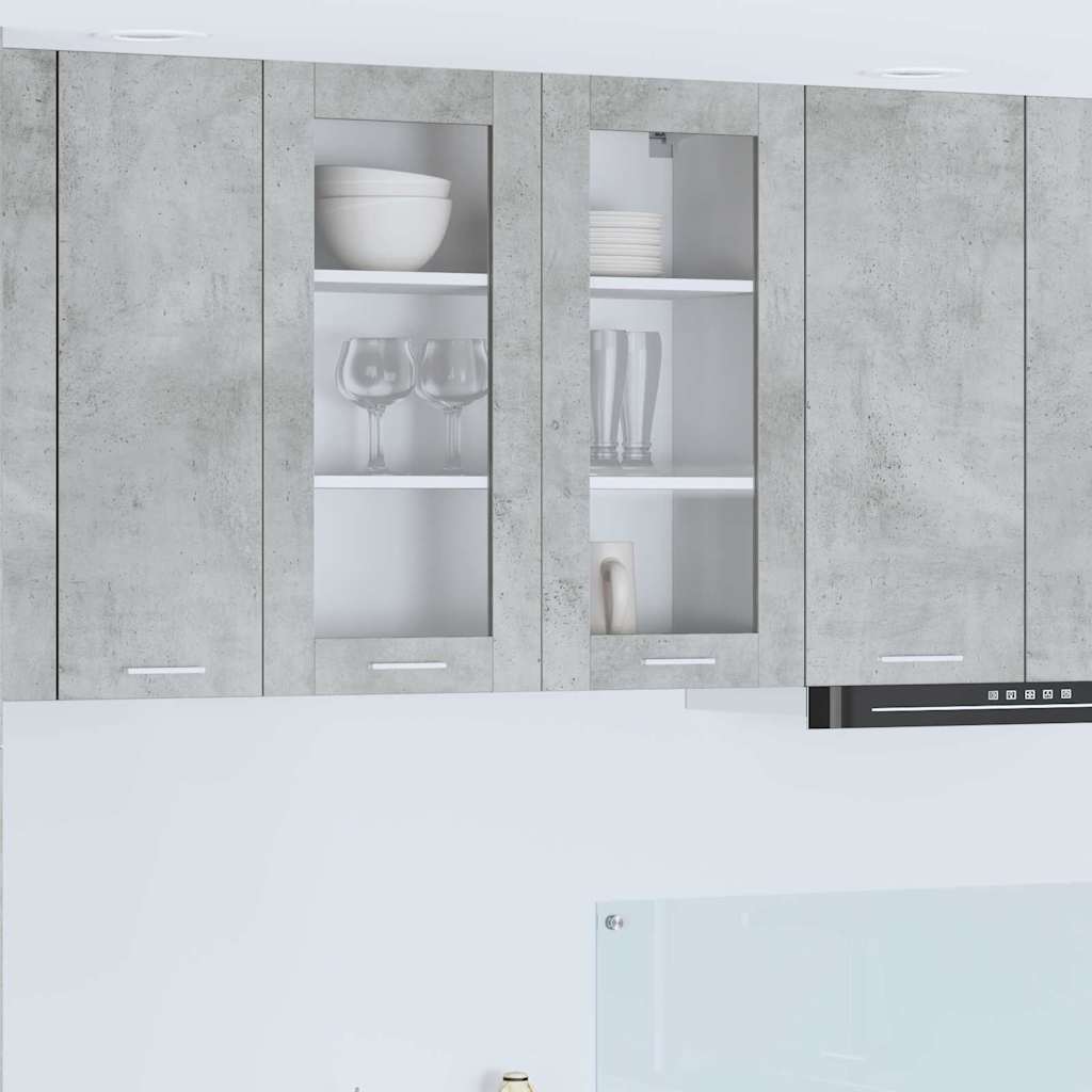 Wall Cabinet Riga Concrete Grey 80 x 31 x 80 cm