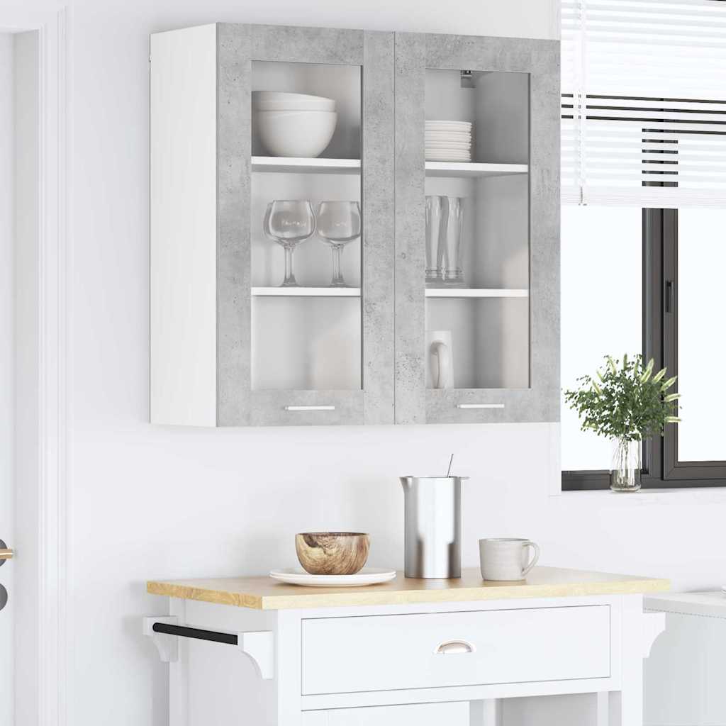 Wall Cabinet Riga Concrete Grey 80 x 31 x 80 cm