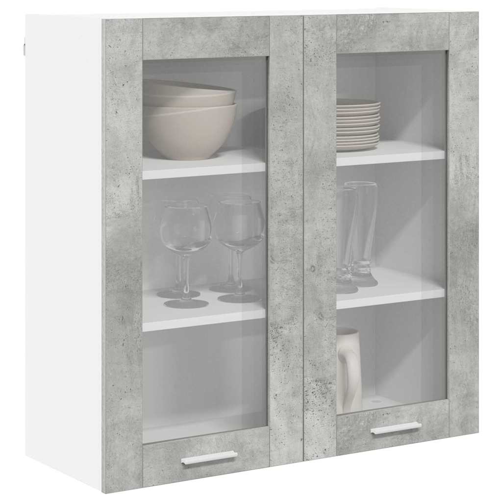 Wall Cabinet Riga Concrete Grey 80 x 31 x 80 cm