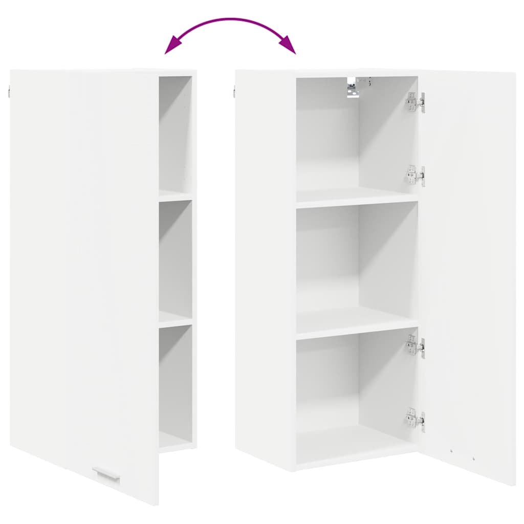 Wall cabinet with shelf Riga White 40 x 31 x 100 cm
