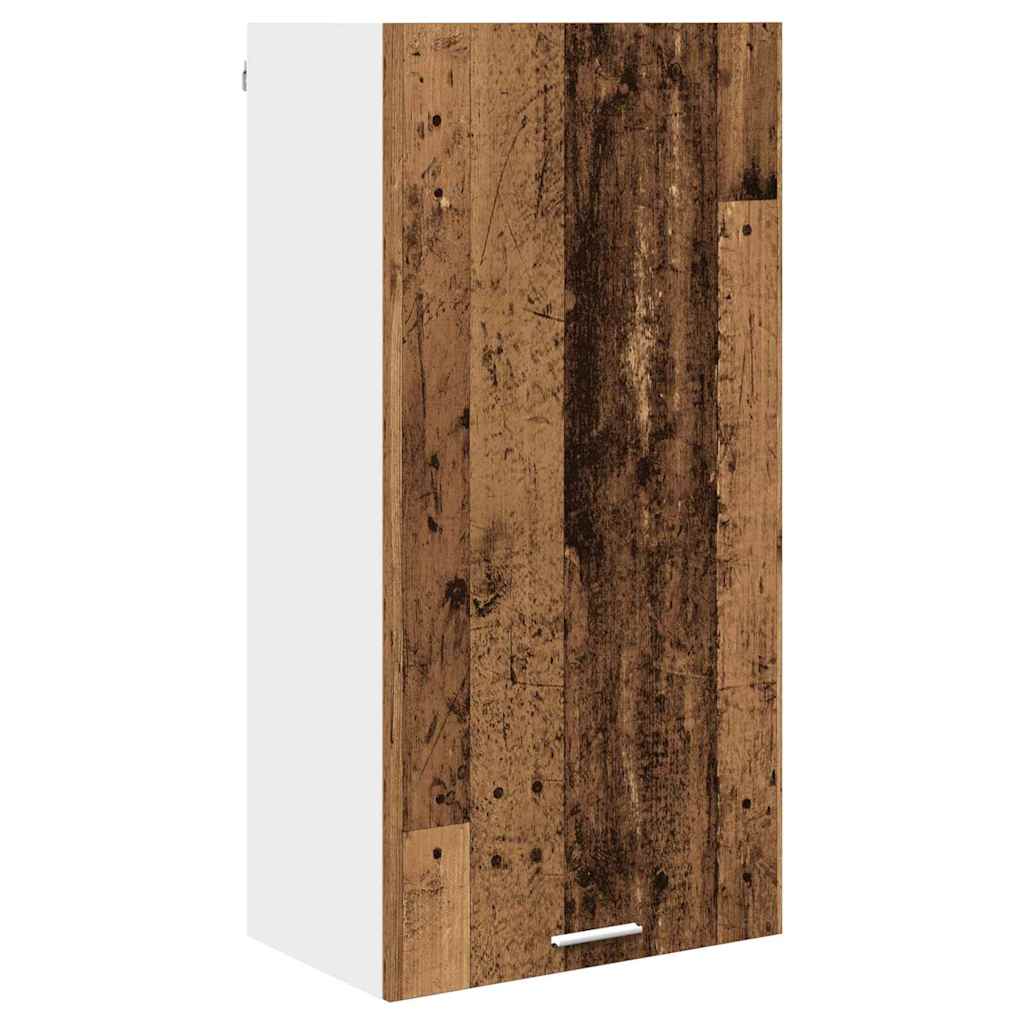 Wall-mounted cabinet with shelf Riga Sonoma oak and white