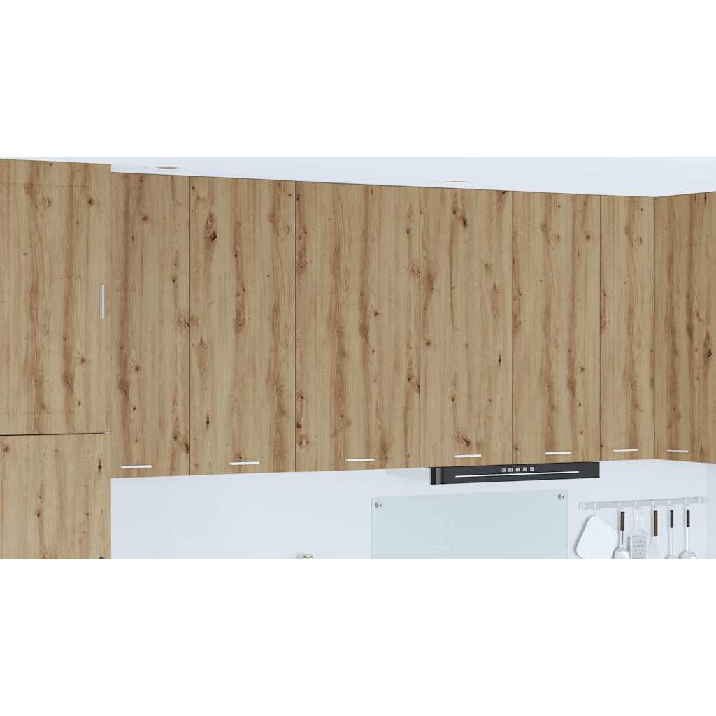 Wall-mounted cabinet with shelf Riga Sonoma oak and white