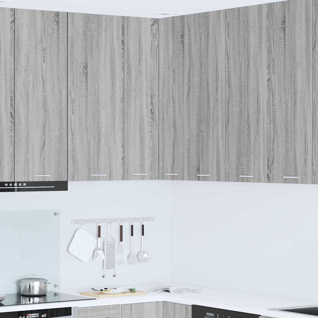 Wall-mounted cabinet with shelf Riga Sonoma oak and white