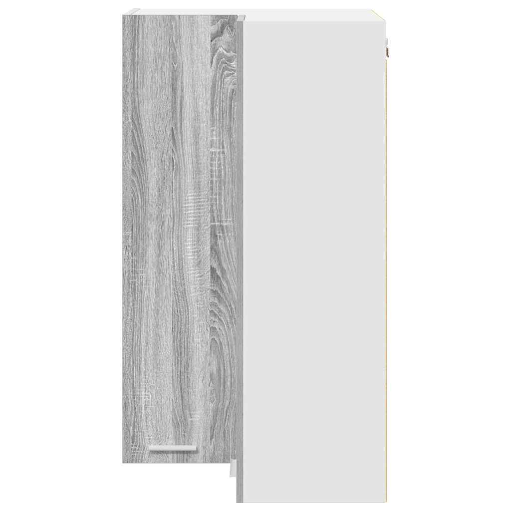 Wall-mounted cabinet with shelf Riga Sonoma oak and white