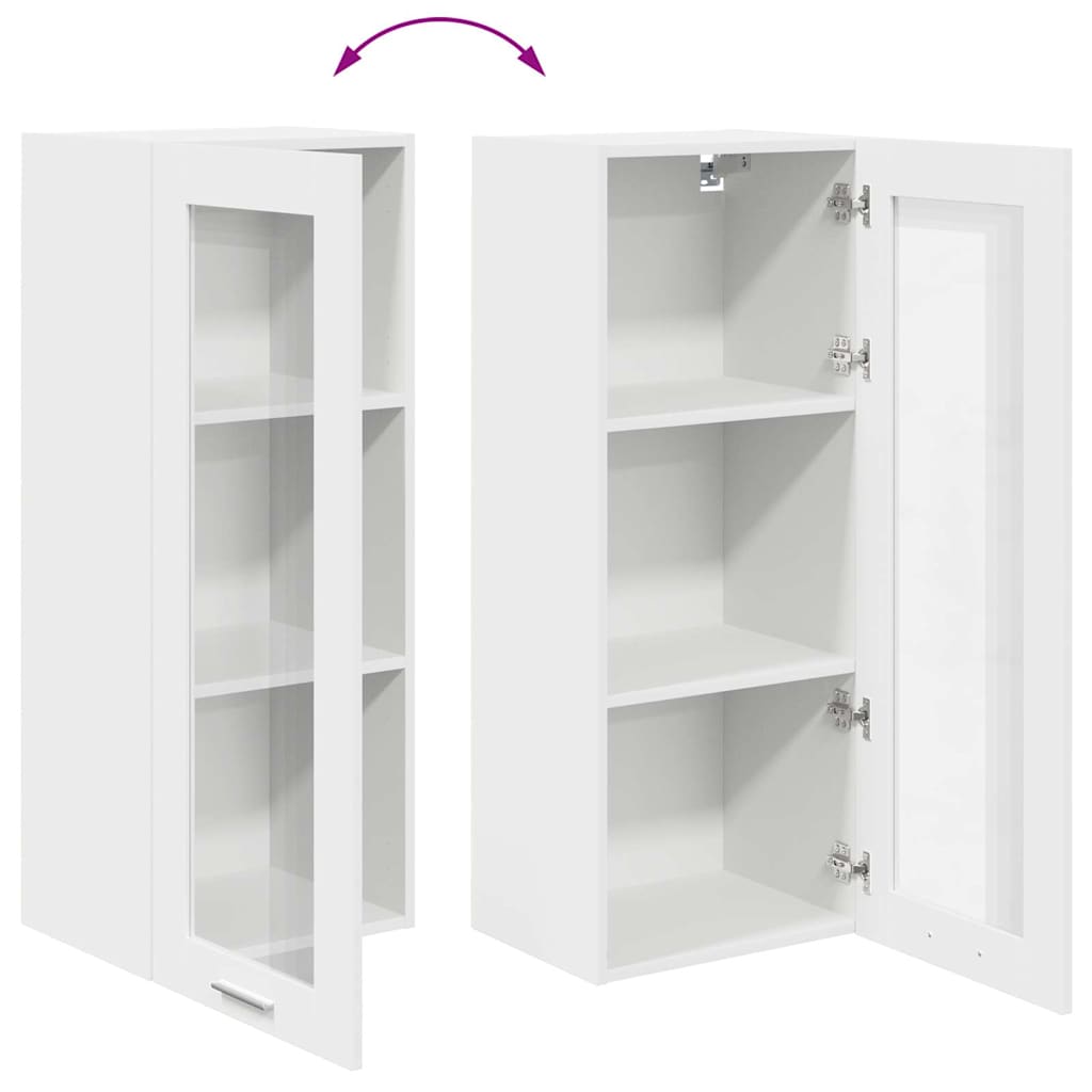 Wall-mounted cabinet with shelf Riga White 40 x 31 x 100 cm