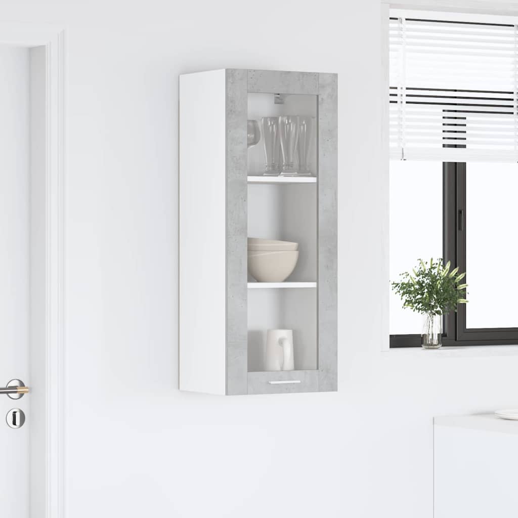 Wall Cabinet Riga Concrete Grey 40 x 31 x 100 cm