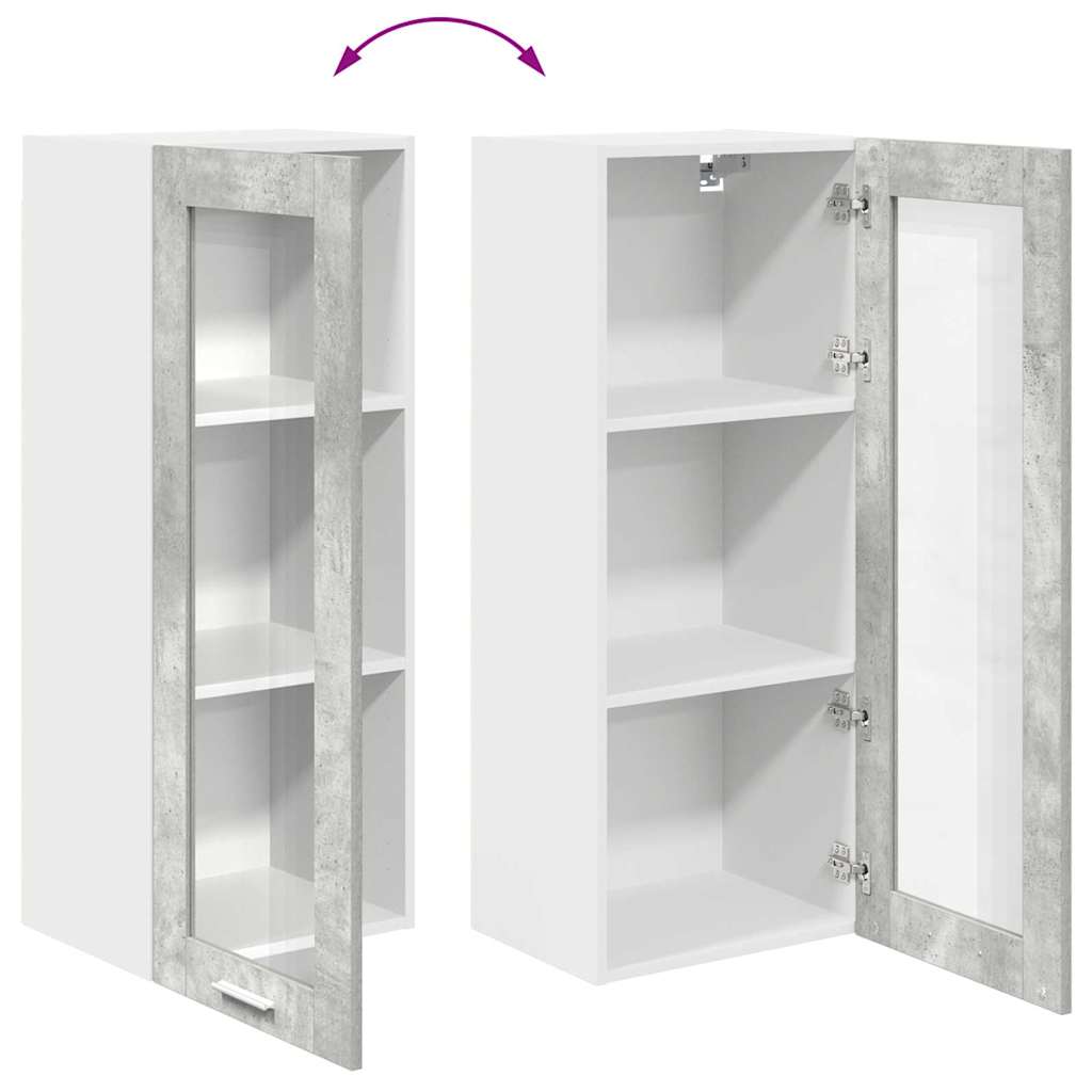 Wall Cabinet Riga Concrete Grey 40 x 31 x 100 cm