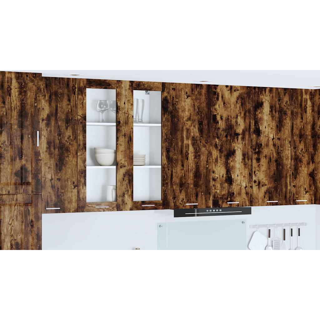 Wall-mounted cabinet Riga Smoked oak 80 x 31 x 100 cm