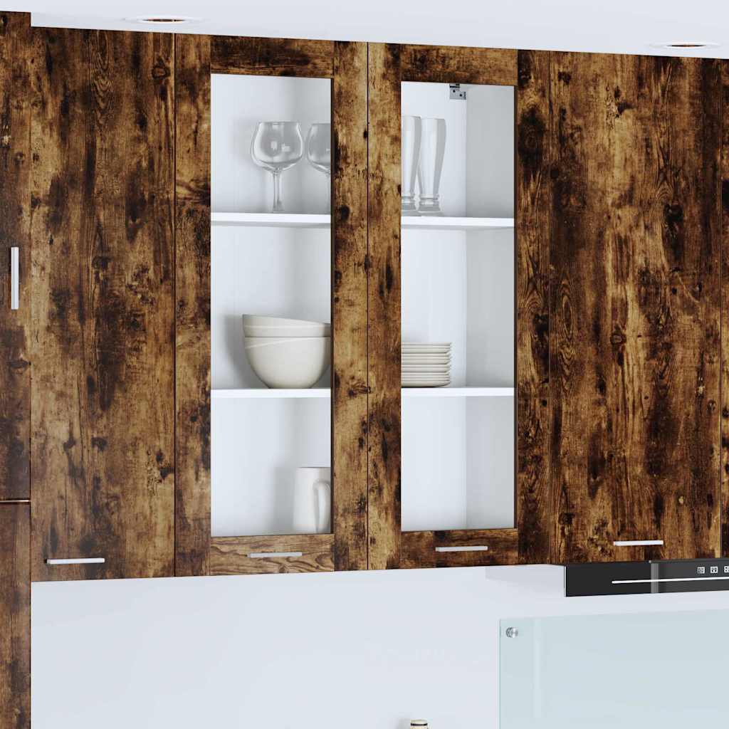 Wall-mounted cabinet Riga Smoked oak 80 x 31 x 100 cm
