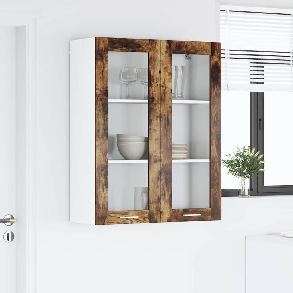 Wall-mounted cabinet Riga Smoked oak 80 x 31 x 100 cm