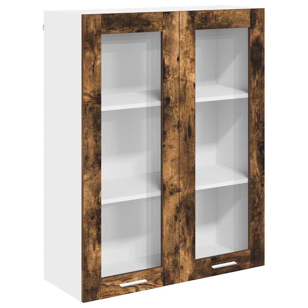Wall-mounted cabinet Riga Smoked oak 80 x 31 x 100 cm