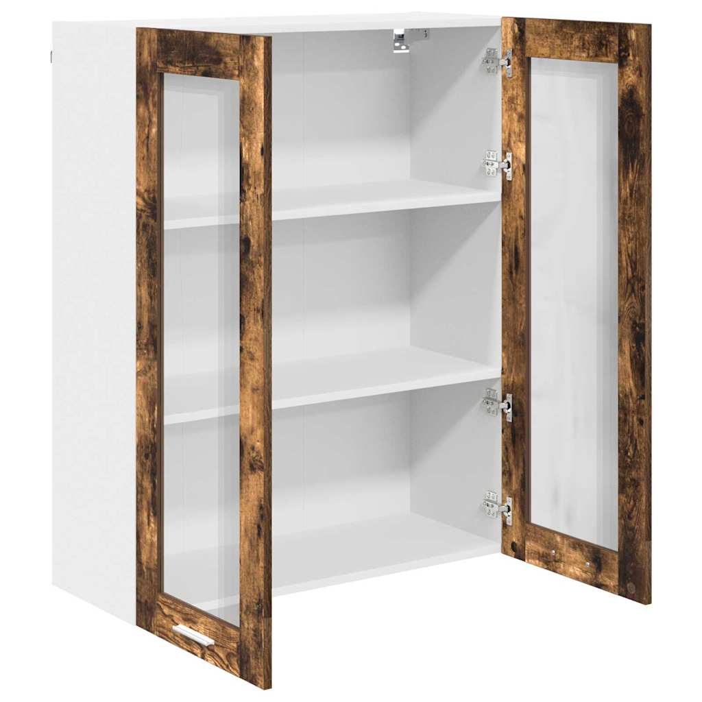 Wall-mounted cabinet Riga Smoked oak 80 x 31 x 100 cm
