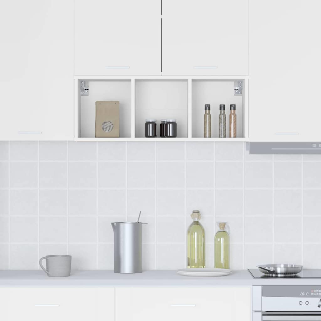 Wall cabinet with shelf Riga White 30 x 29.5 x 80 cm