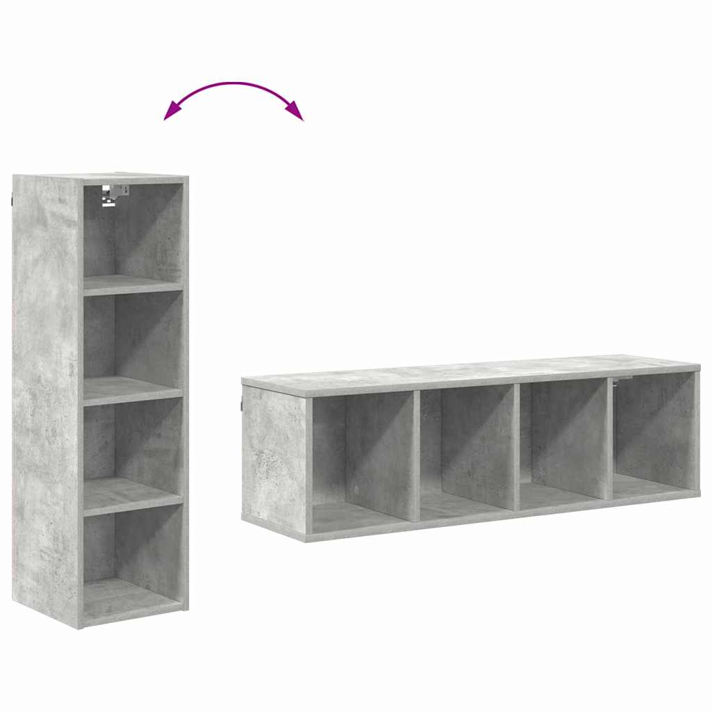 Wall cabinet Riga Concrete grey 30 x 29.5 x 100 cm