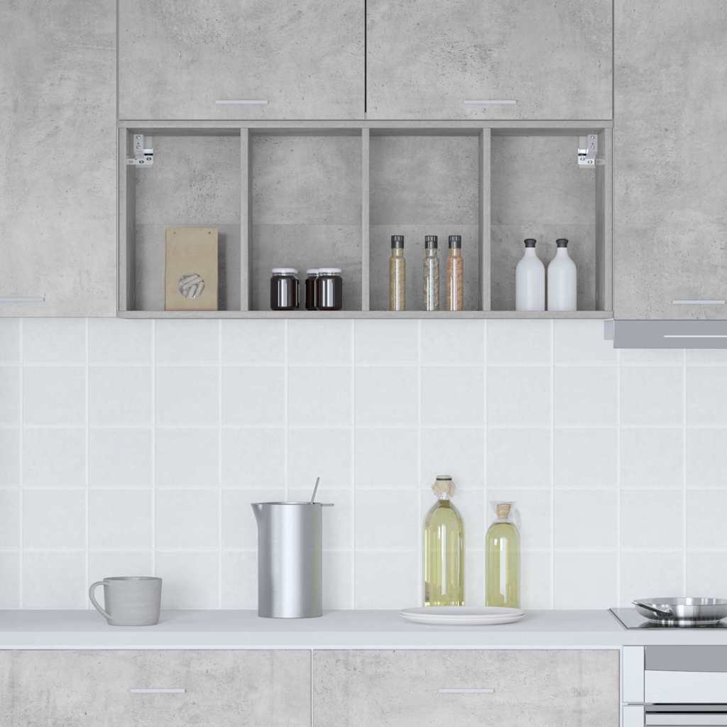 Wall cabinet Riga Concrete grey 40 x 29.5 x 100 cm