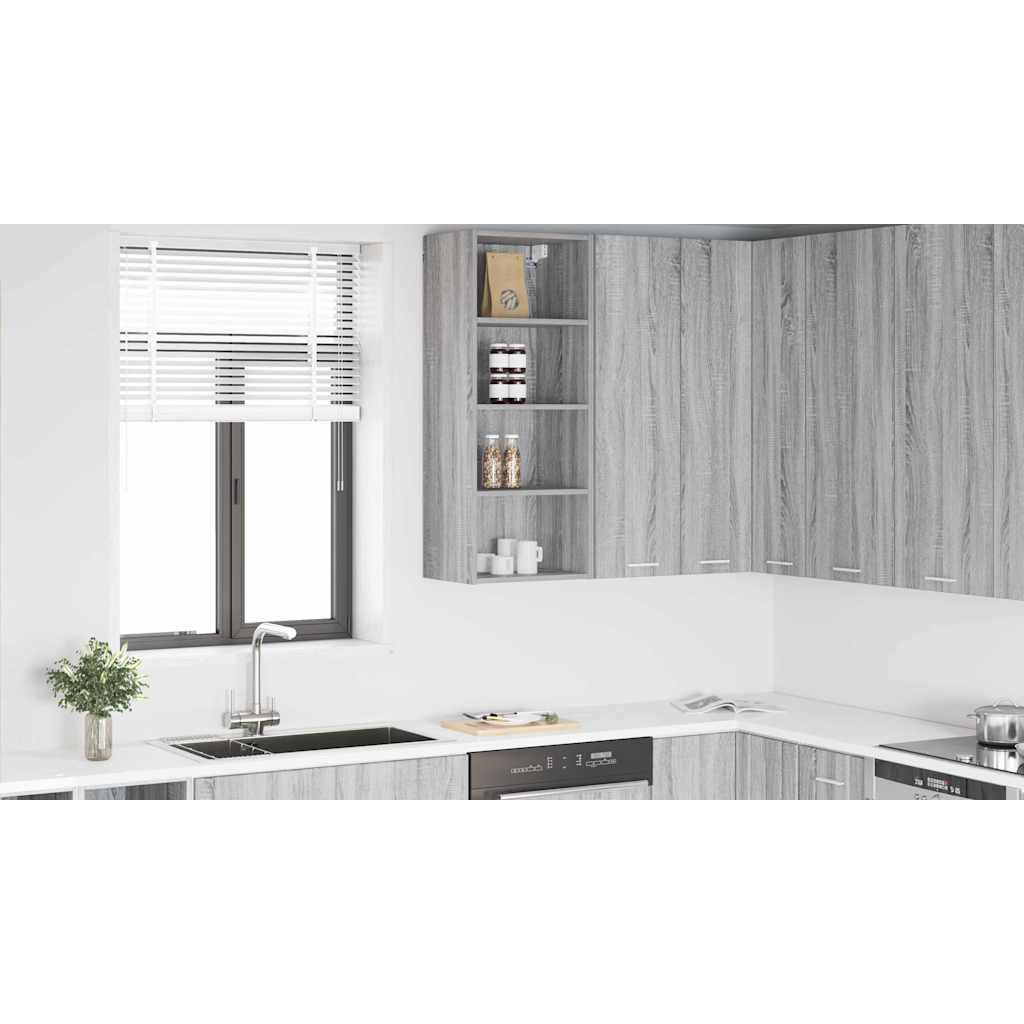 Wall Cabinet Riga Grey Sonoma 40 x 29.5 x 100 cm