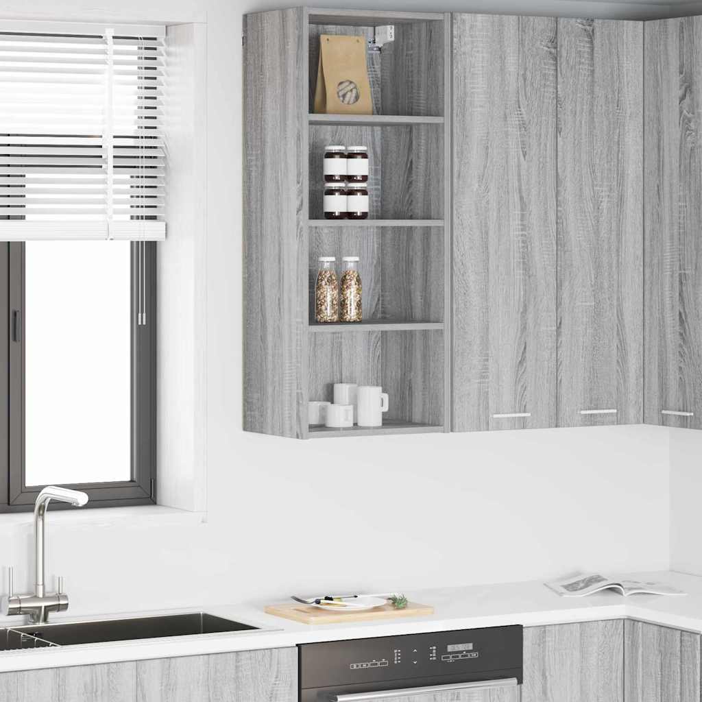 Wall Cabinet Riga Grey Sonoma 40 x 29.5 x 100 cm