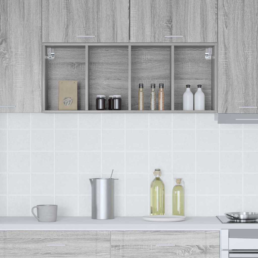 Wall Cabinet Riga Grey Sonoma 40 x 29.5 x 100 cm