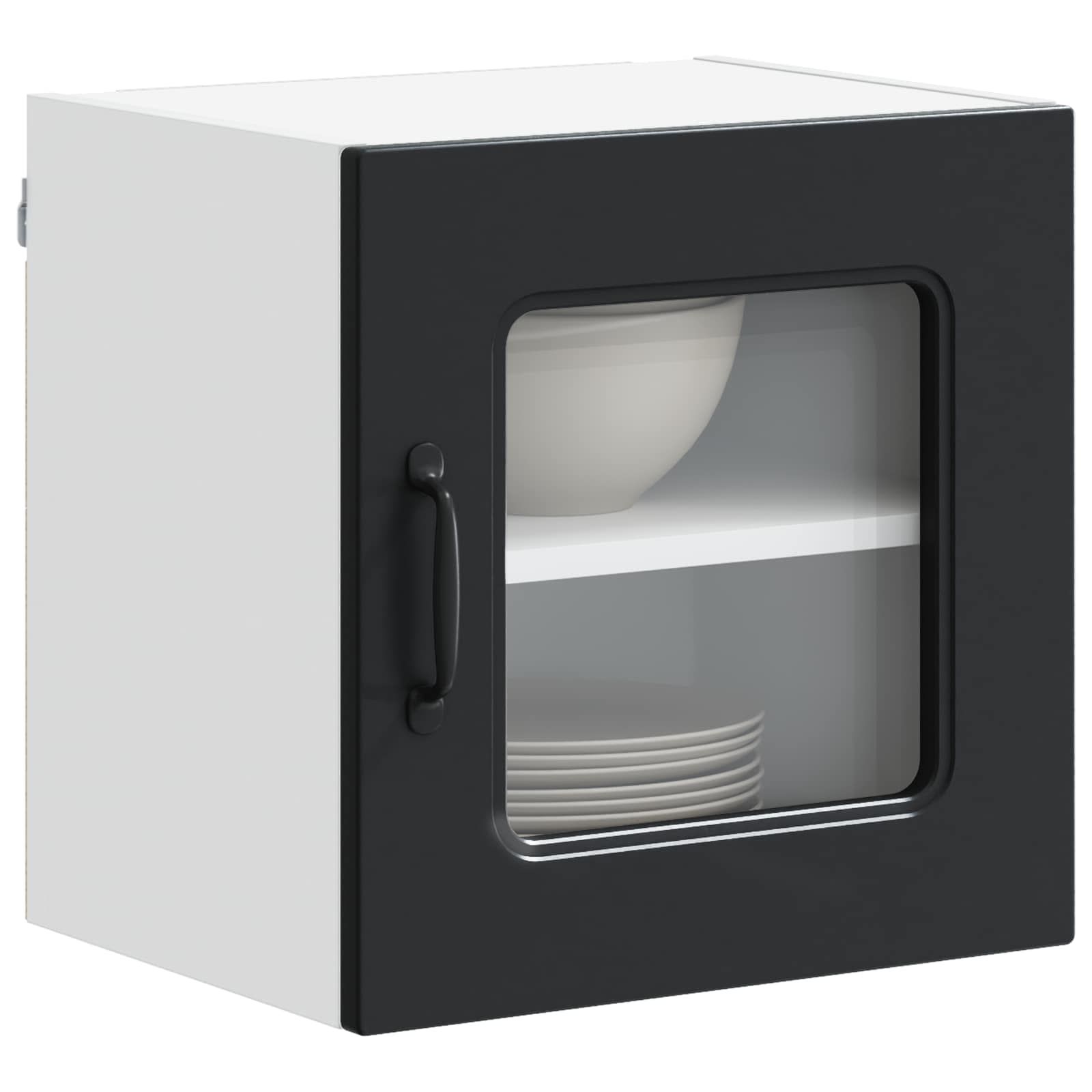 Virtuvės sieninė spintelė 2 pcs Juoda 40 x 31 x 40 cm