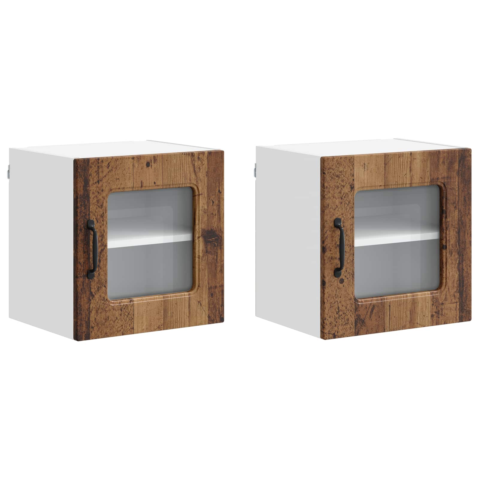 Virtuvės sieninė spintelė 2 pcs Senovinis medis 40 x 31 x 40 cm