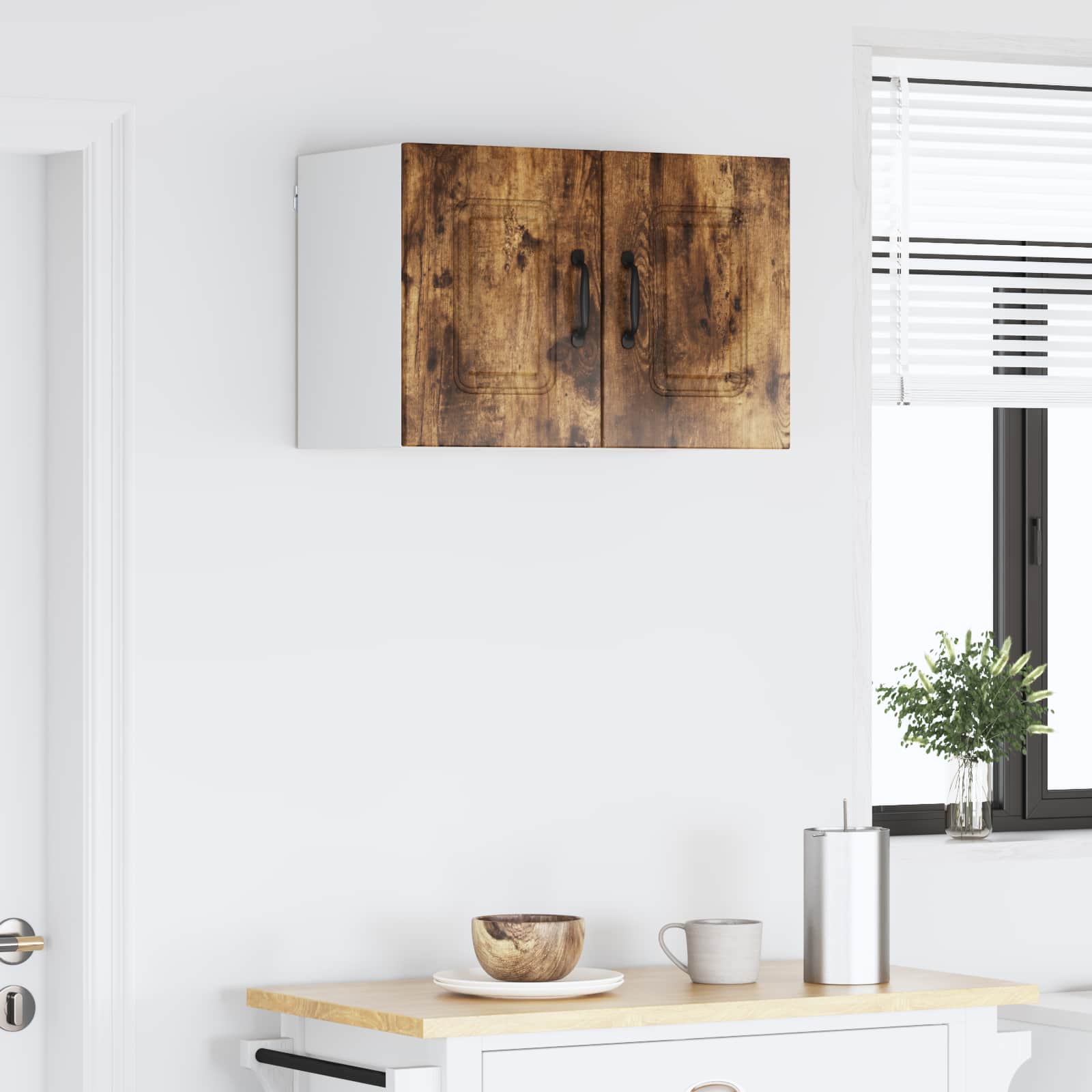 Virtuvės sieninė spintelė 2 pcs Rūkyta ąžuolas 30 x 31 x 40 cm