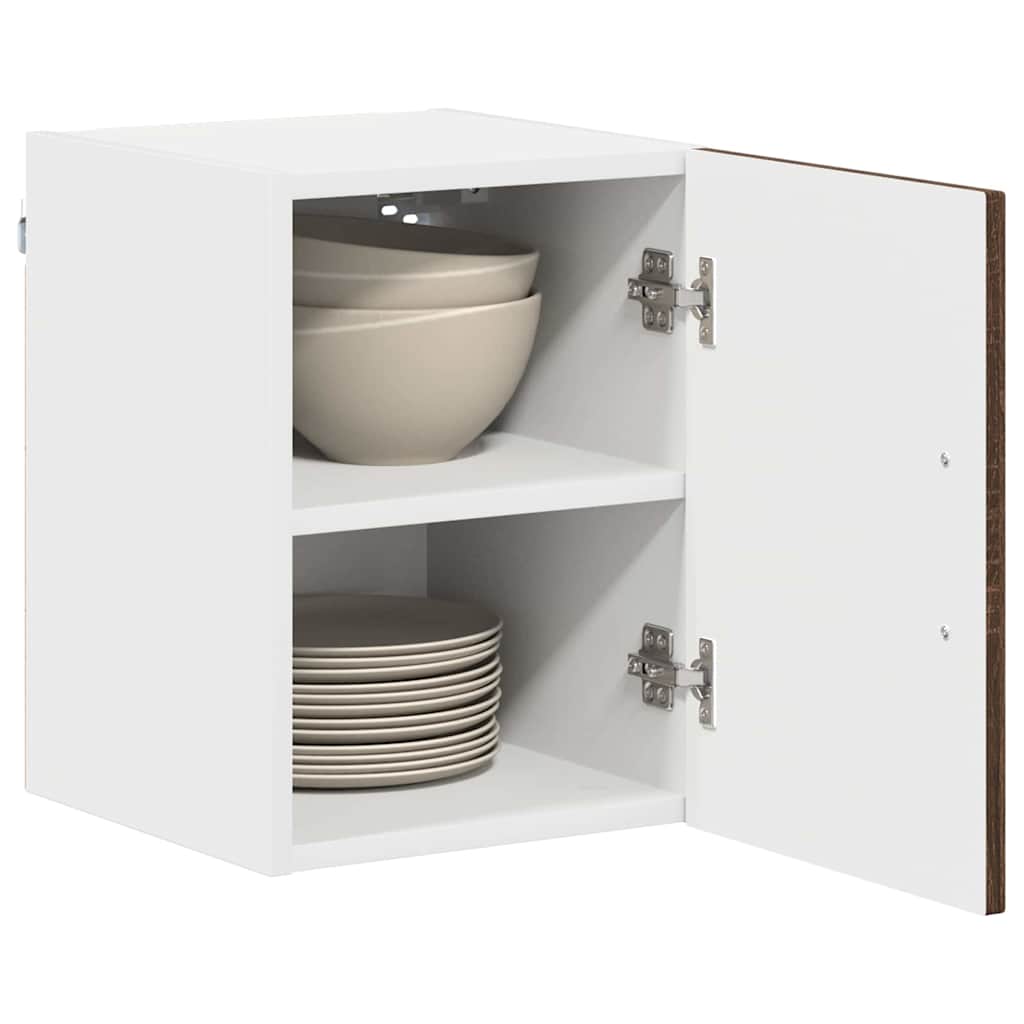 Virtuvės sieninė spintelė 2 pcs Rudas ąžuolas 30 x 31 x 40 cm
