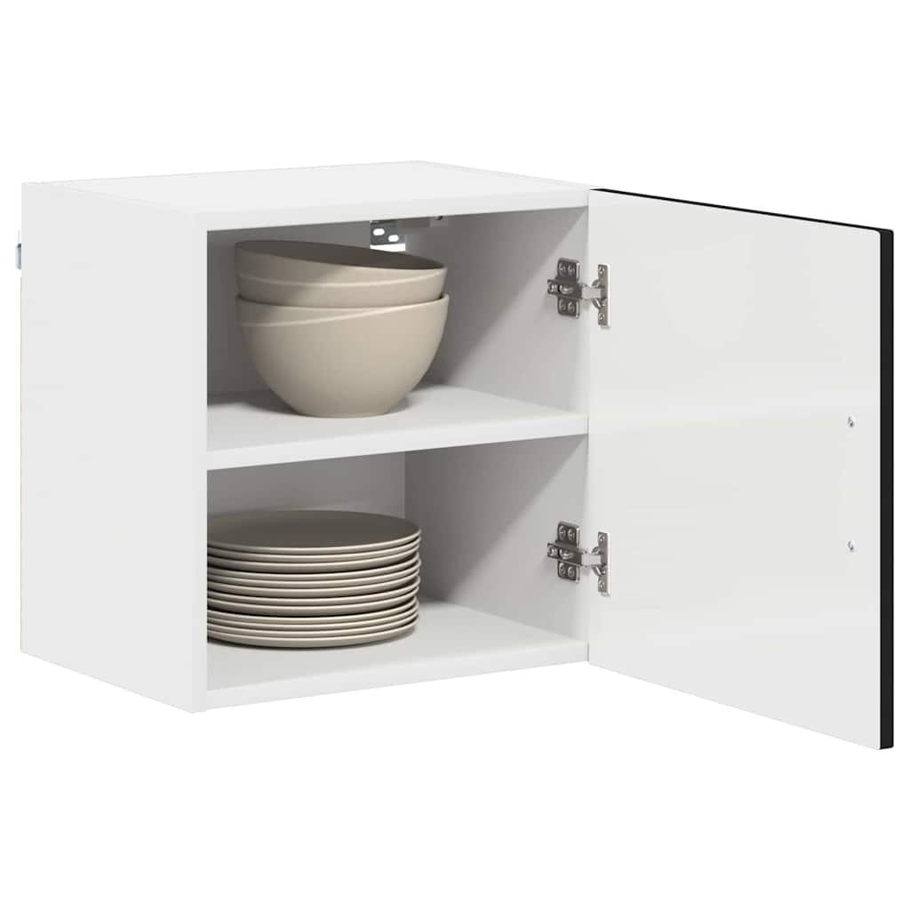 Virtuvės sieninė spintelė 2 pcs Juoda 40 x 31 x 40 cm