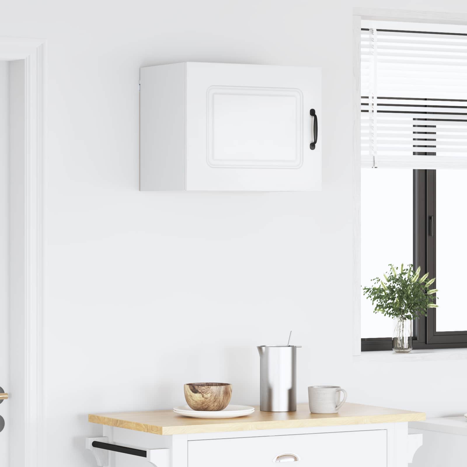 Wall kitchen cabinet with shelf White 50 x 31 x 40 cm