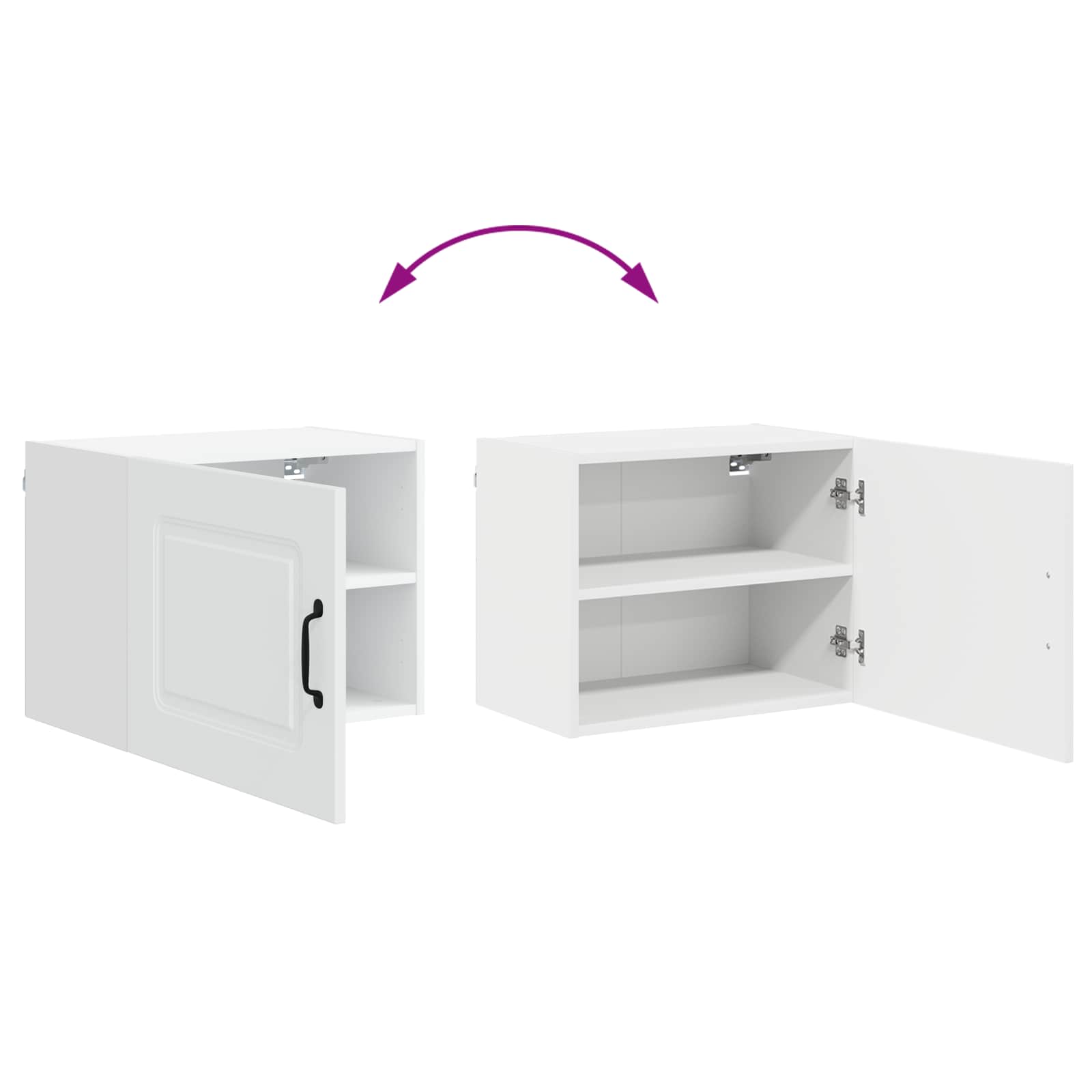 Wall kitchen cabinet with shelf White 50 x 31 x 40 cm