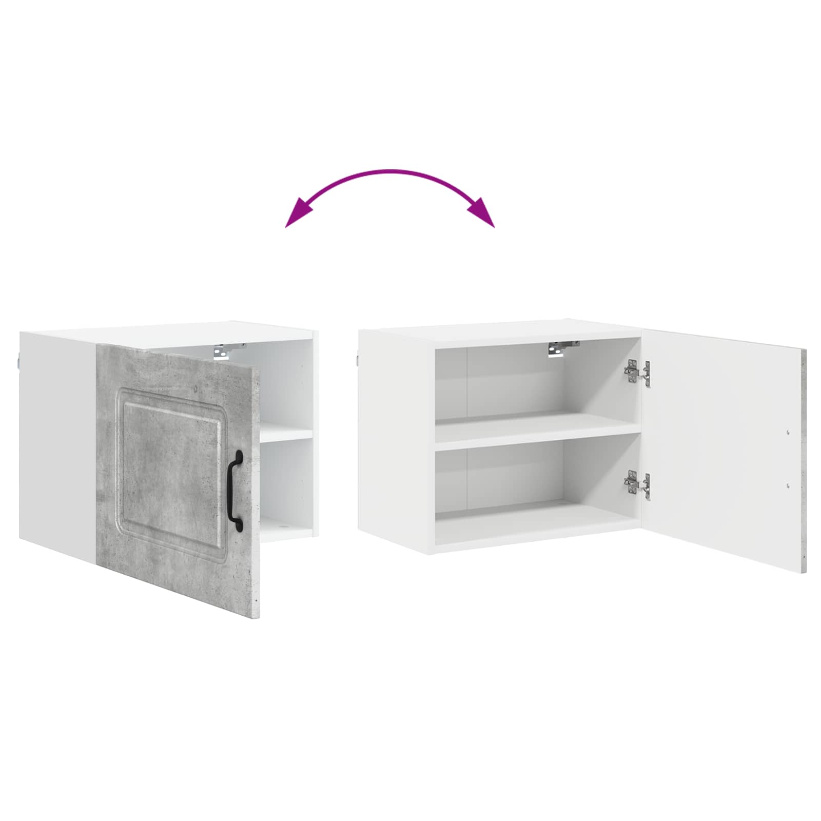 Wall kitchen cabinet Concrete grey 50 x 31 x 40 cm