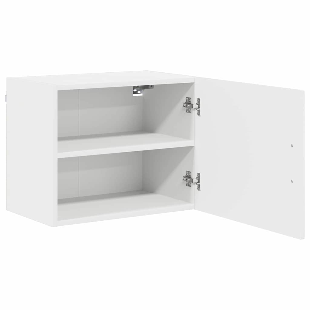 Kitchen wall cabinet with shelf High gloss white