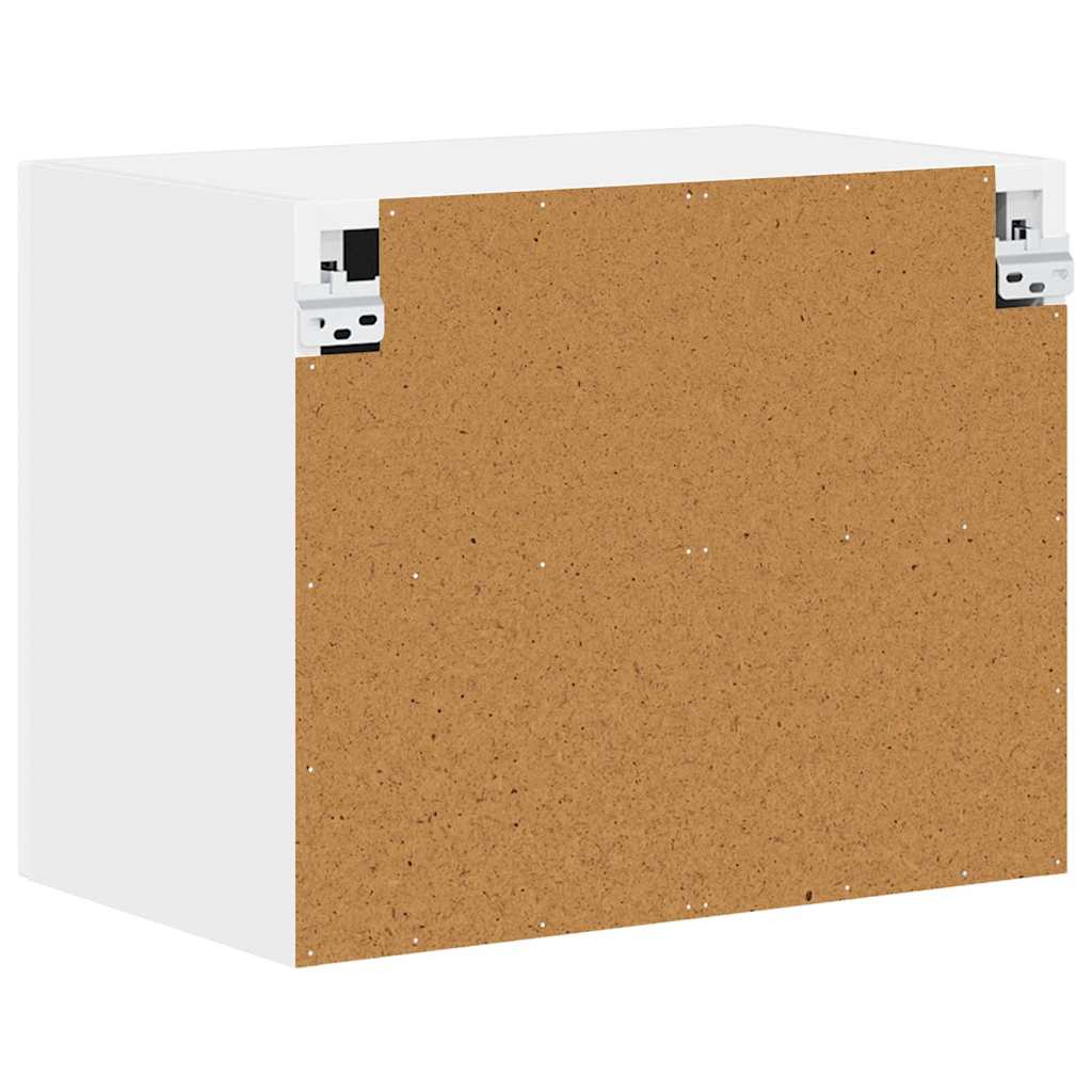 Kitchen wall cabinet with shelf High gloss white