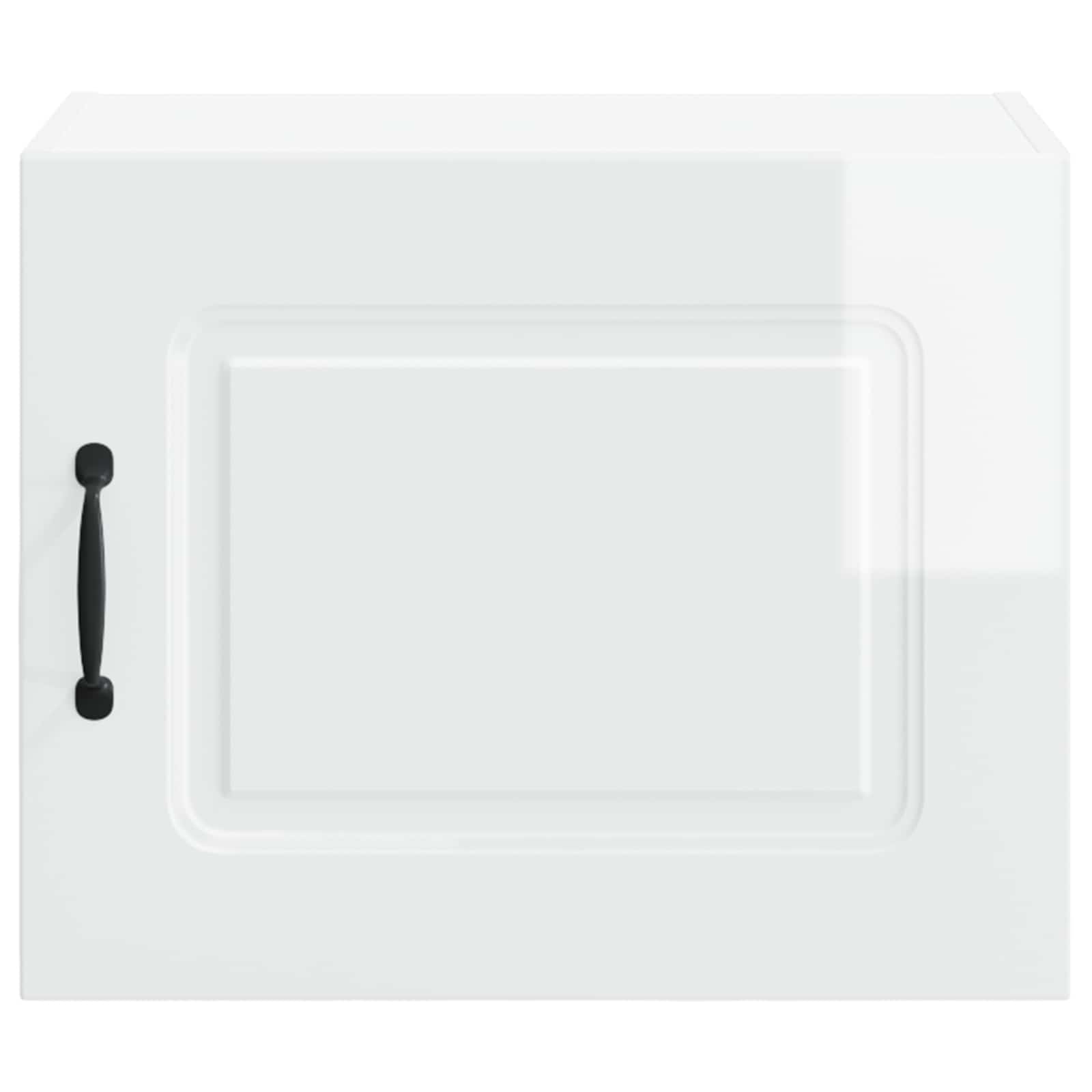 Kitchen wall cabinet with shelf High gloss white