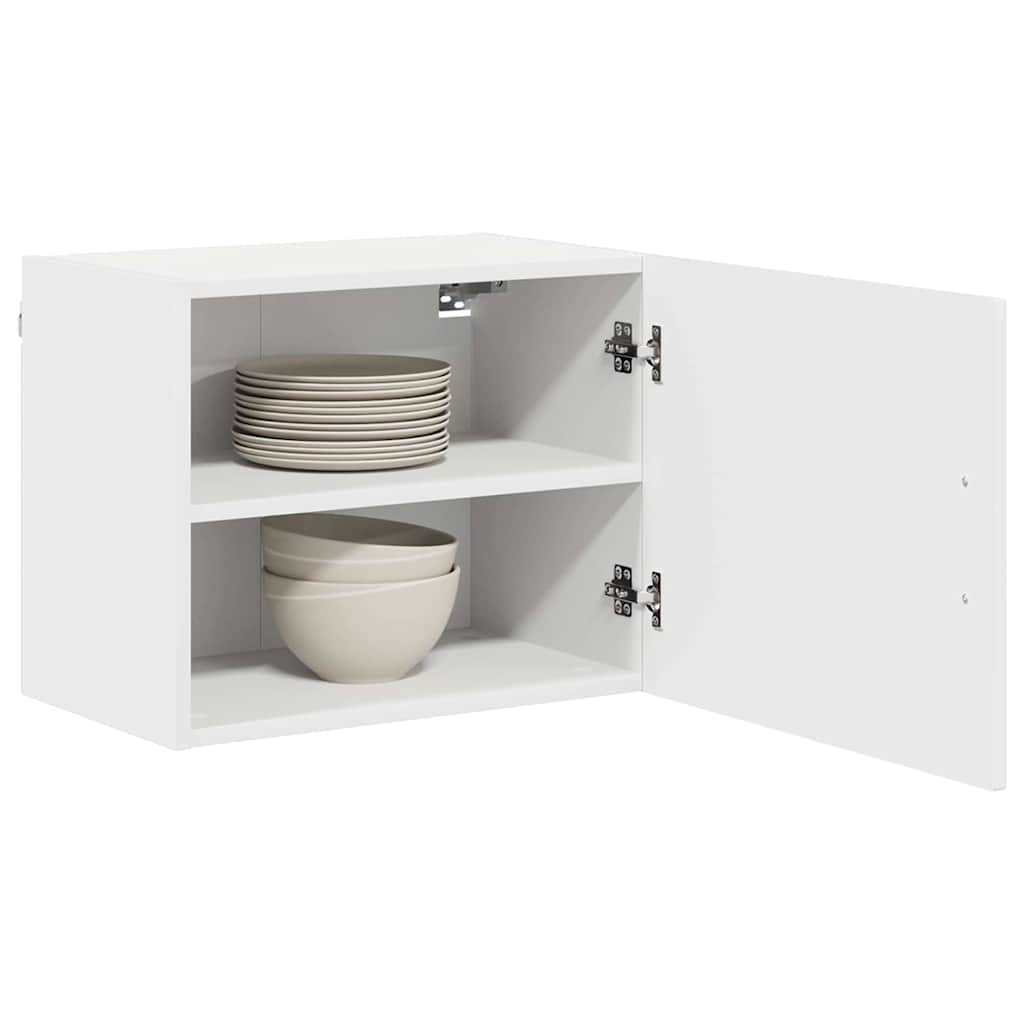 Kitchen wall cabinet with shelf High gloss white