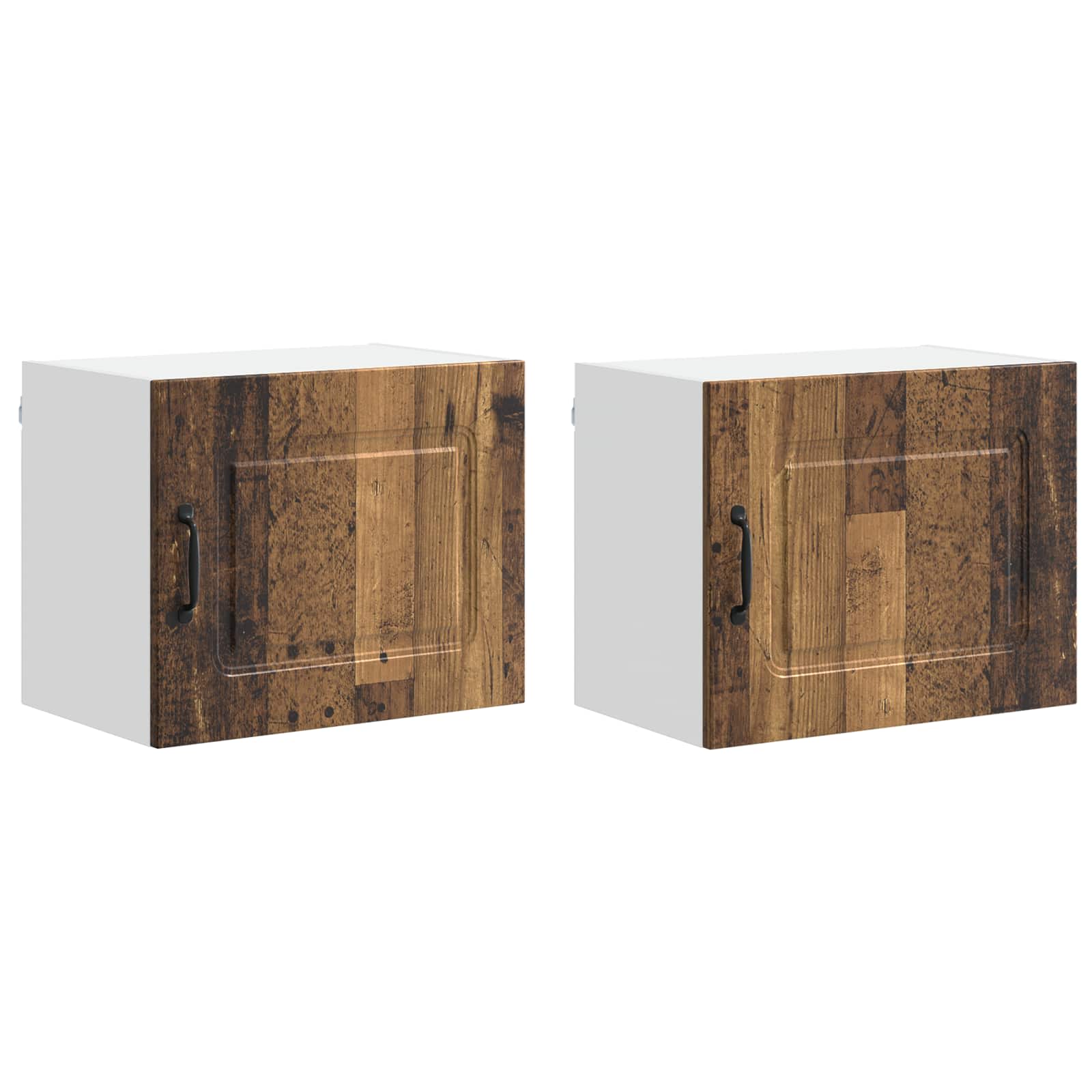 Virtuvės sieninė spintelė 2 pcs Senovinis medis 50 x 31 x 40 cm