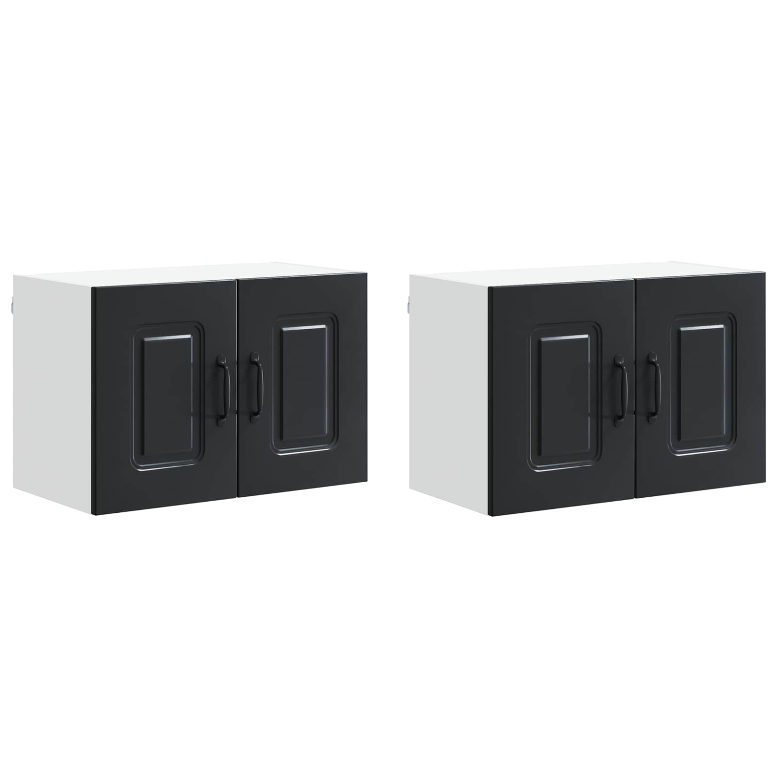 Kitchen wall cabinet 2 pcs Black 60 x 31 x 40 cm