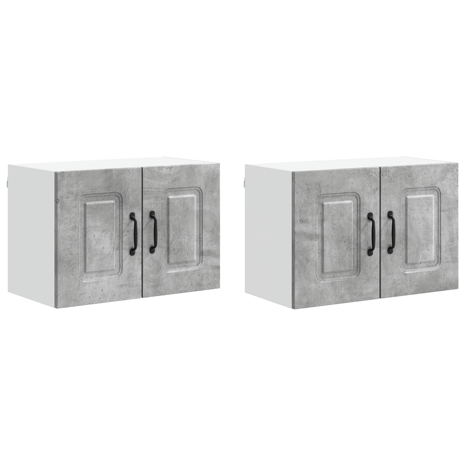Virtuvės sieninė spintelė 2 pcs Betono pilka 60 x 31 x 40 cm