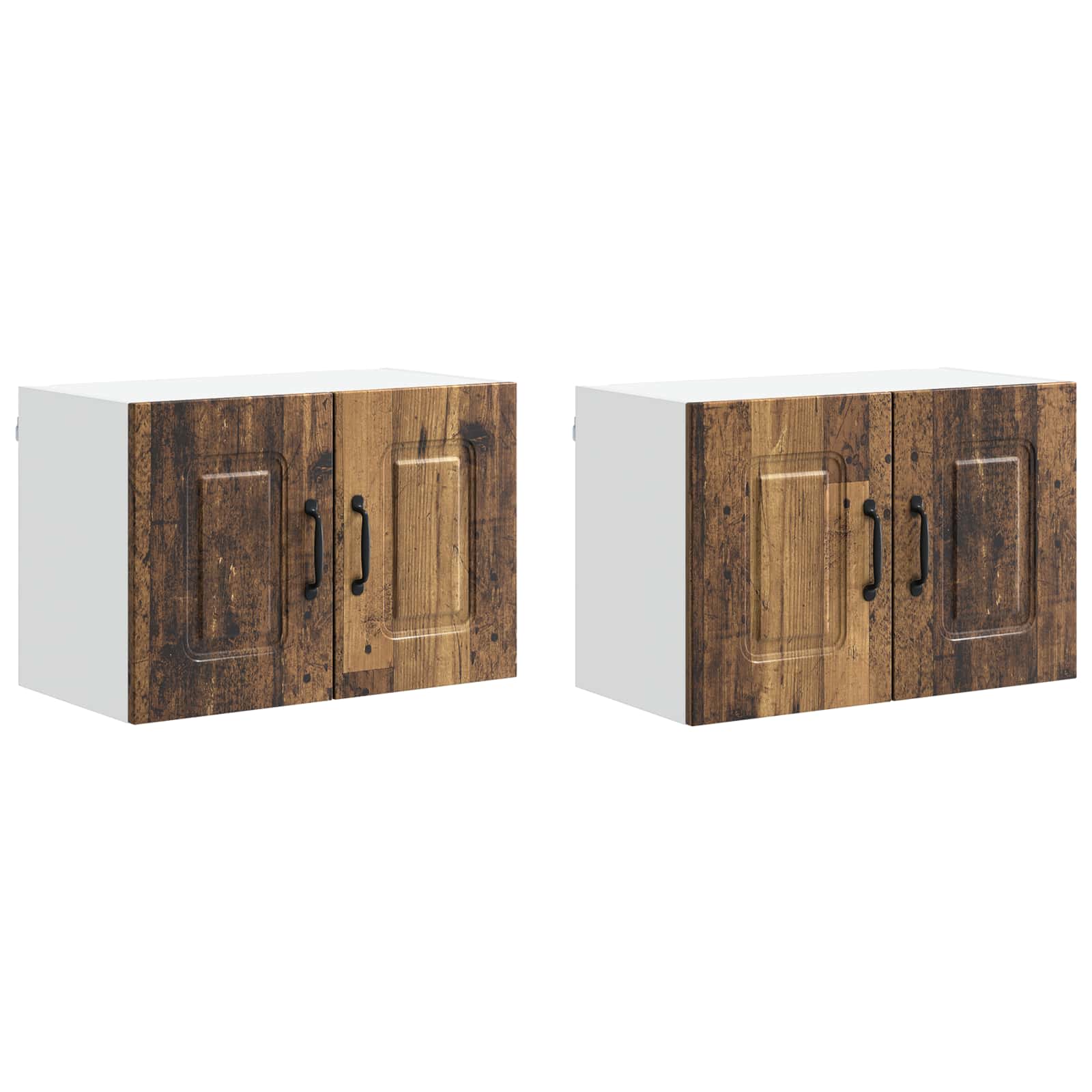 Virtuvės sieninė spintelė 2 pcs Senovinis medis 60 x 31 x 40 cm