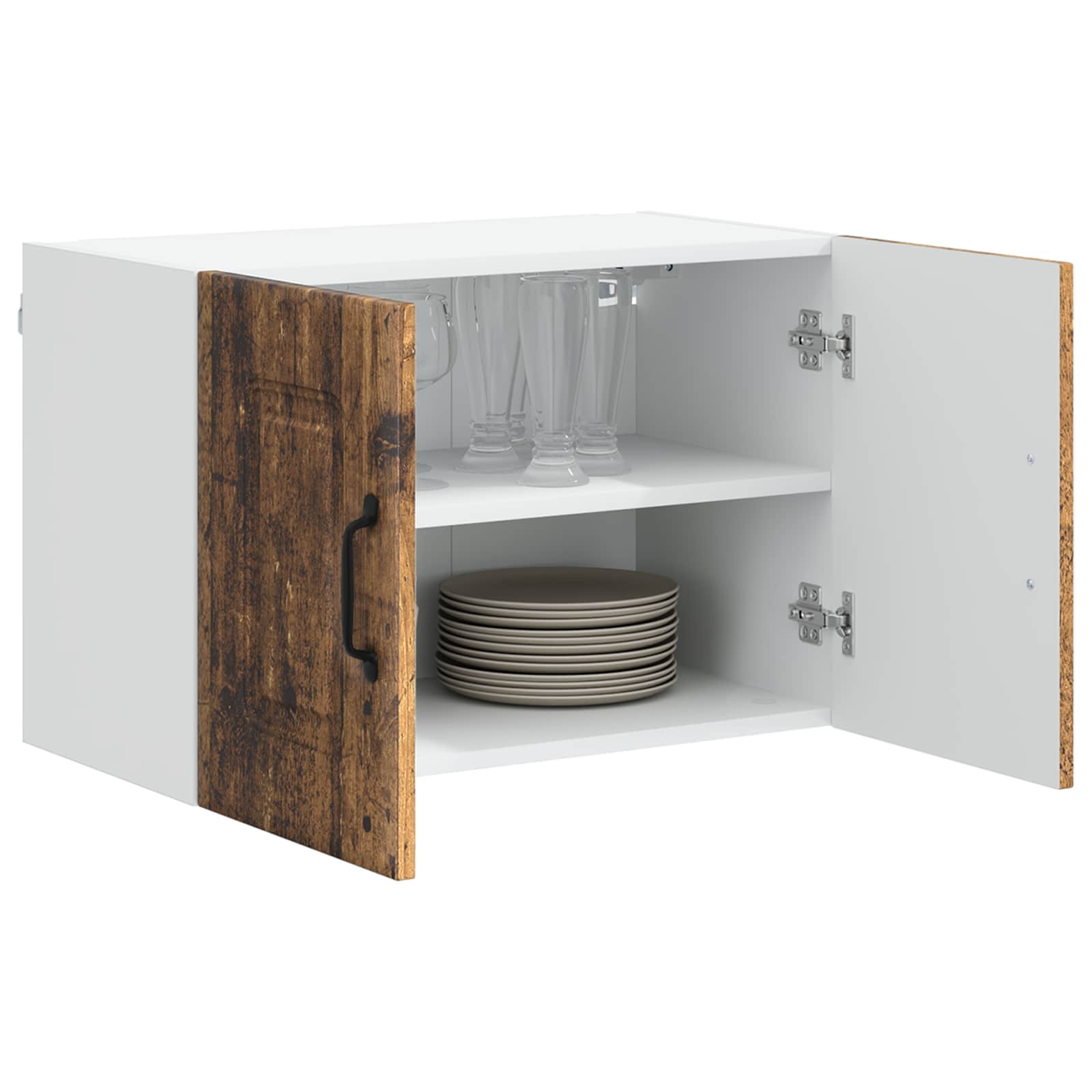 Virtuvės sieninė spintelė 2 pcs Senovinis medis 60 x 31 x 40 cm