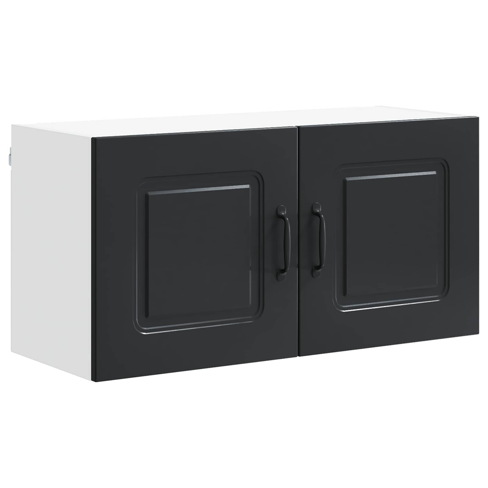Virtuves sienas skapis ar plauktu melns 80 x 31 x 40 cm