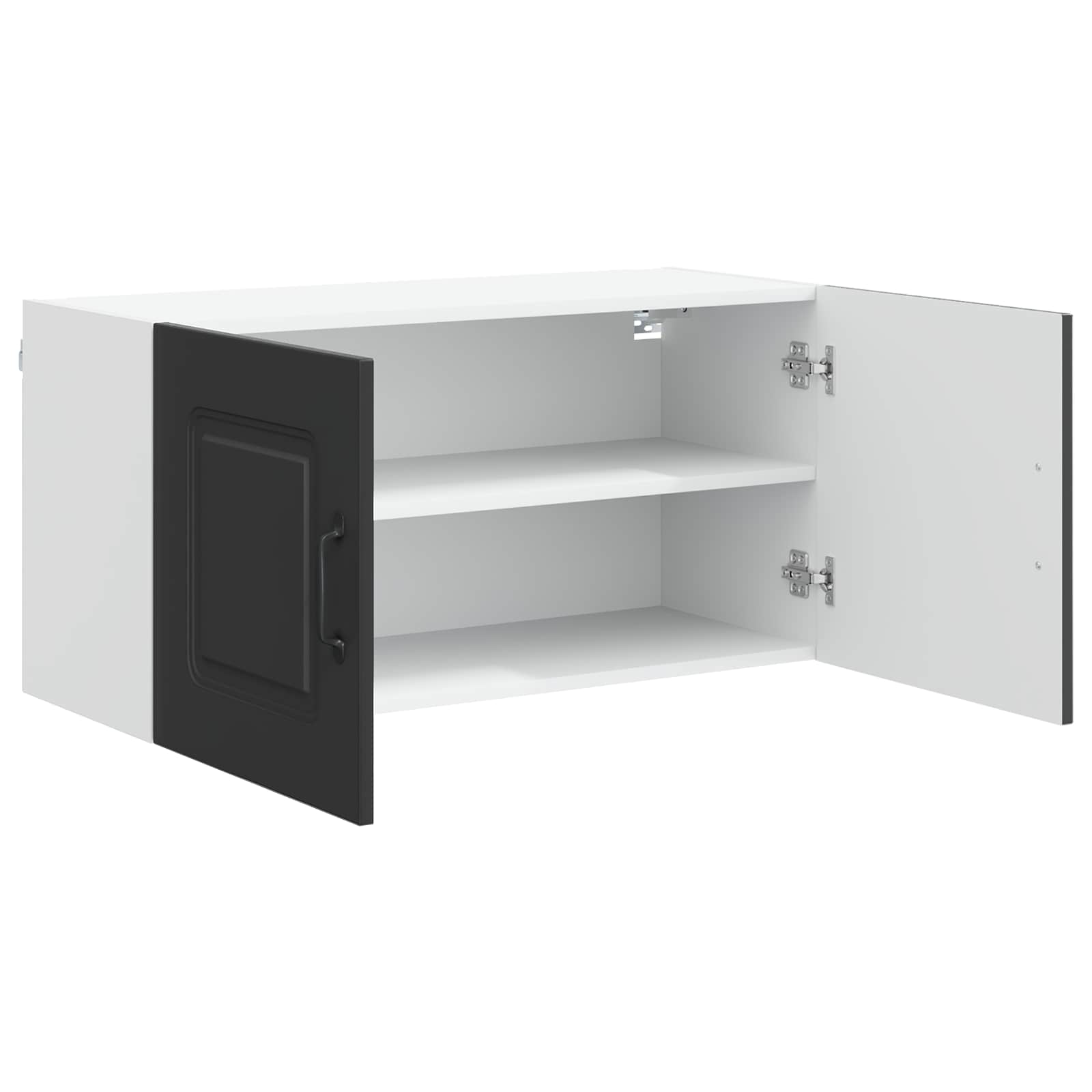 Virtuves sienas skapis ar plauktu melns 80 x 31 x 40 cm