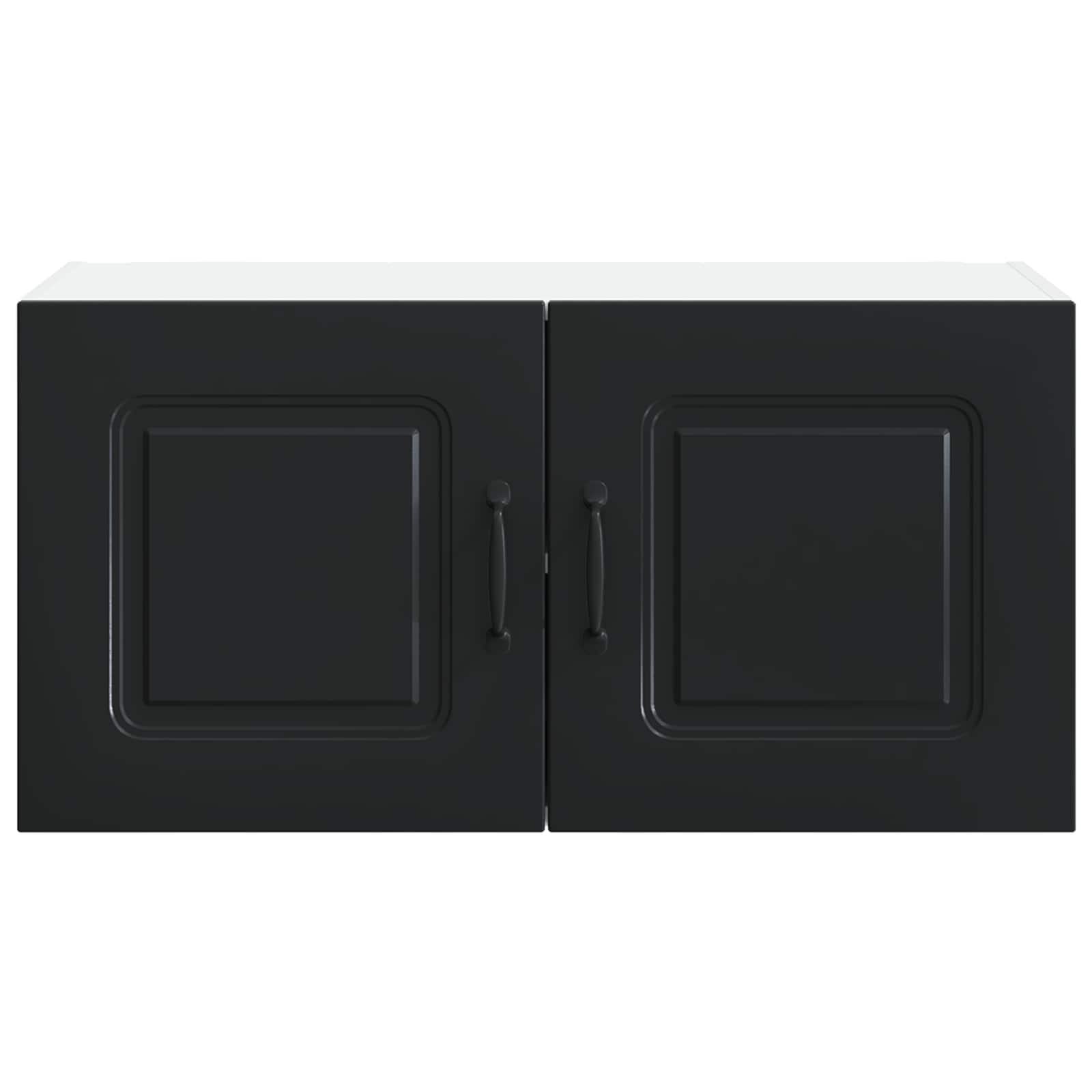 Virtuves sienas skapis ar plauktu melns 80 x 31 x 40 cm