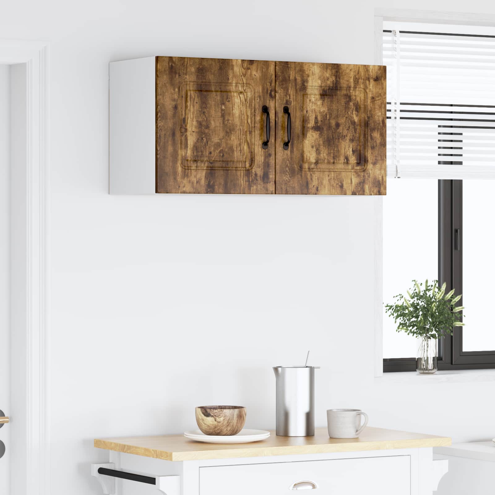 Kitchen Wall Cabinet Smoked Oak 80 x 31 x 40 cm