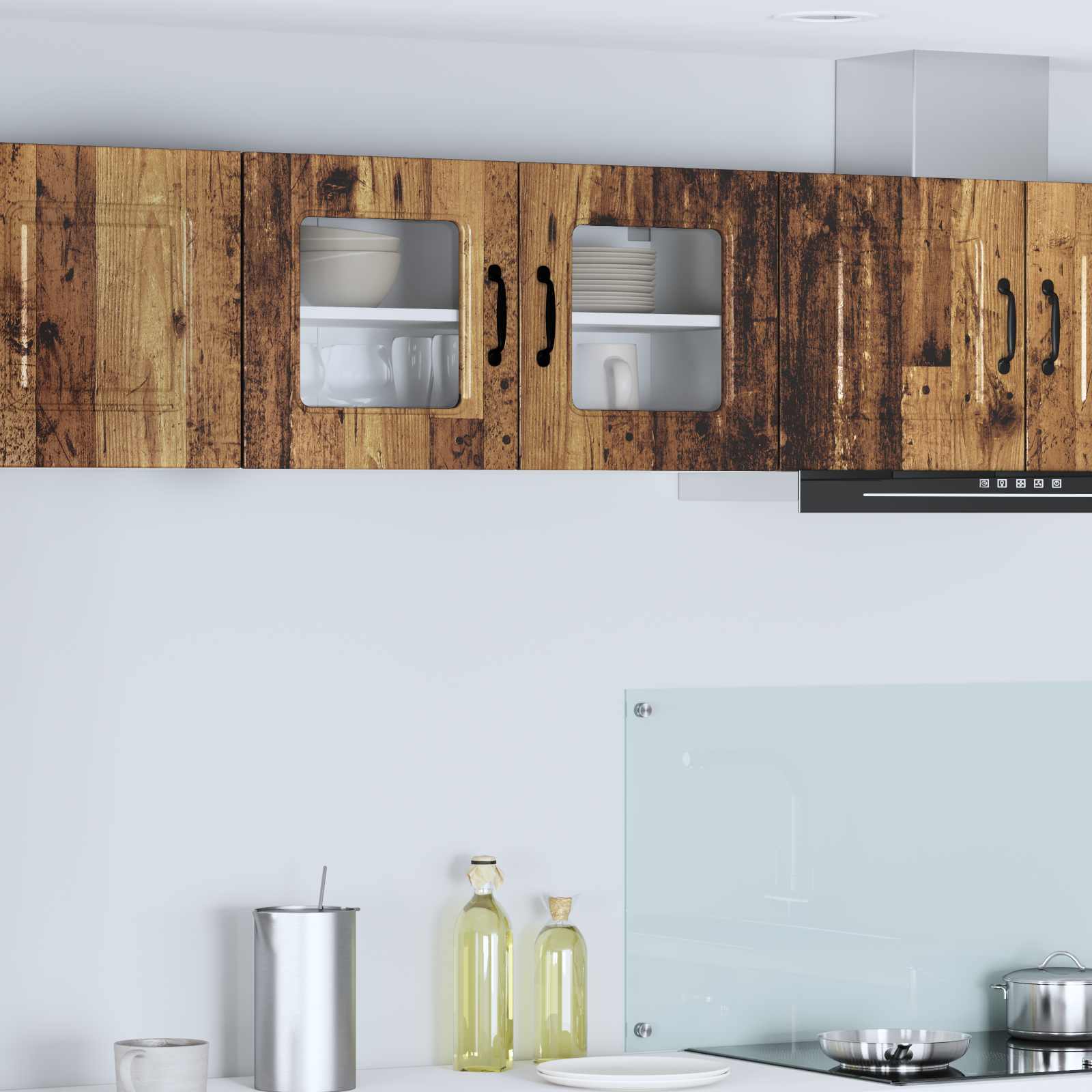 Kitchen Wall Cabinet Antique Wood 80 x 31 x 40 cm