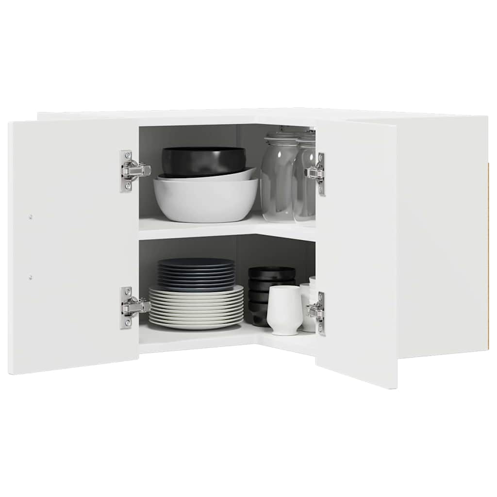 Kitchen Wall Cabinet with Shelf White 57 x 57 x 40 cm